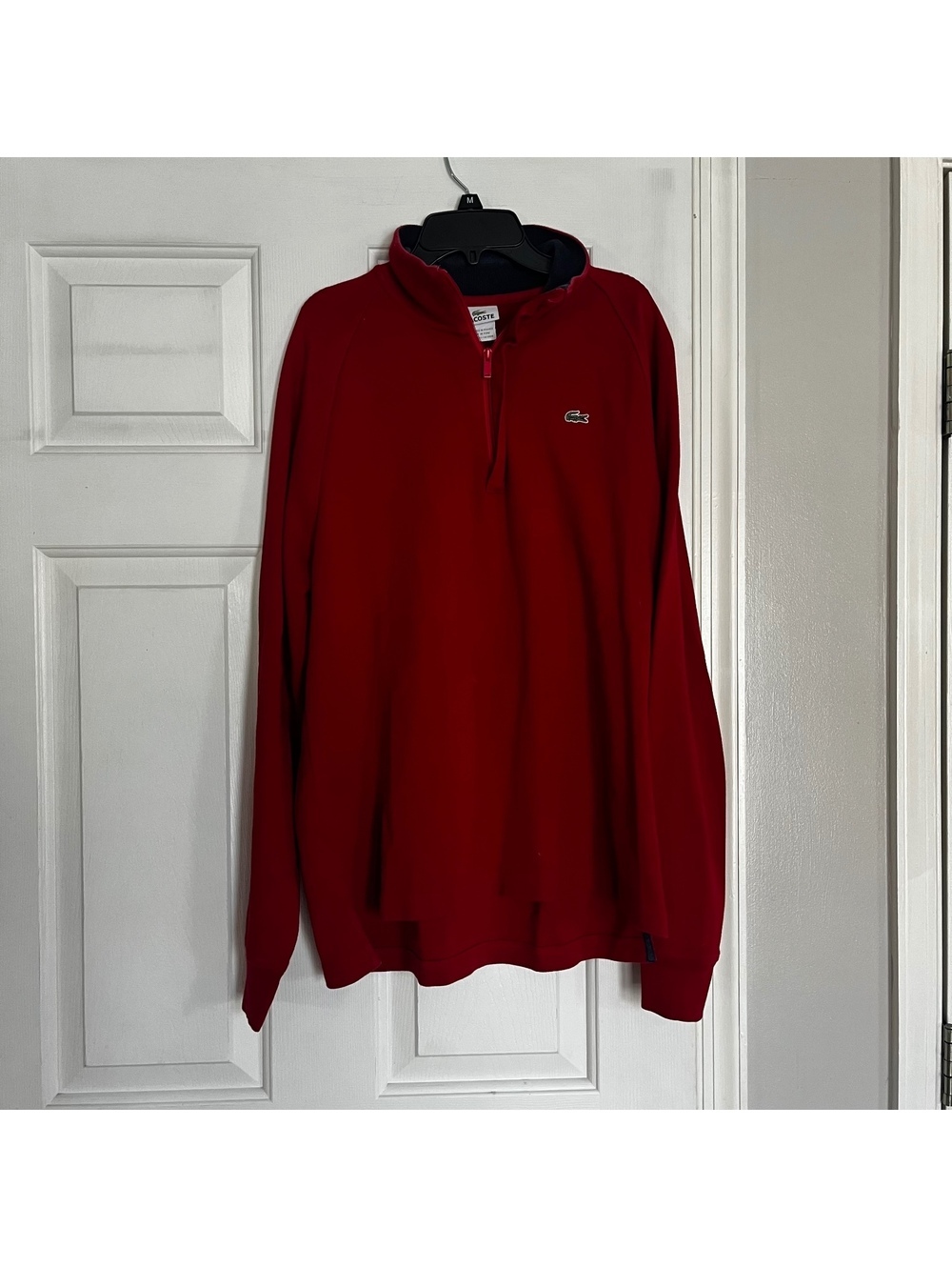 Lacoste Red Long Sleeve Cotton Pullover Sweater Size 5